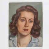 Blue Eyed Woman by Marko Walker Vukovic, 1945, Oil on canvas stretched over board, offered Mar 2026