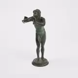 Italian "Grand Tour" figure of Pan Playing the Pipes. Circa by Grand Tour, 1870, Bronze sculpture. 10 1/2" (height) 3 1/2" (dia. of base.) Provenance: property o, offered Feb 2026