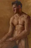 Untitled by Joseph Carlm Schork, Oil on canvas. Artist signature on the top right, "Schork." Restretched, offered Feb 2026