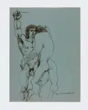 You Are The Best Place To Be by Peter Flinsch, 1983, Ink on blue paper, offered Feb 2026