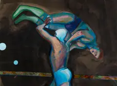 Flip by William Levitt Jr., Oil pastel on paper, offered Feb 2026