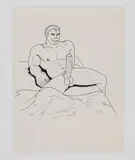 Dickshot (Hard) by The Hun, 1987, Ink and graphite on paper, offered Feb 2026