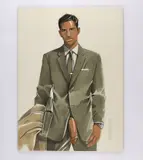 Stockbroker Businessman by Kent Neffendorf, 2006, Ink, graphite, acrylic on illustration board, offered Feb 2026