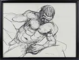 Reclining by Larry R. Collins, Charcoal Nude. Charcoal on paper, offered Feb 2026