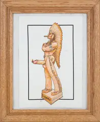 Kalijah by F. Valentine Hooven III, Ink and marker on watercolor paper, offered Feb 2026