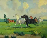 painting by Evelio Garcia Mata, oil on canvas, sold Apr 2019
