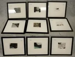 Black Dice" Suite of (9) prints by John Baldessari, drypoint, sold Mar 2019