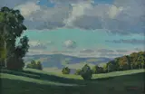 landscape painting by Herbert Foerster, oil on canvas, sold Mar 2019