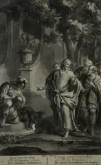 Untitled by Arnold Houbraken, engraving on paper "The Centurion's Faith", sold Mar 2019