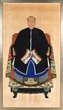 Untitled by UnattributedChinese Qing Dynasty Ancestral Portrait, watercolour and gouache on paper with gilded highlights, sold Mar 2021