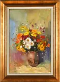 Still Life with Daisies by Wessel Marais, oil on board, sold Mar 2021