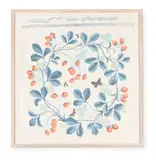 A design of strawberries and butterflies by George Oakes, Watercolour over pencil heightened with bodycolour, sold Oct 2026