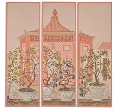 A chinoiserie wallpaper design by George Oakes, Ink and watercolour and bodycolour over traces of pencil, sold Oct 2026