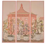 A chinoiserie wallpaper design by George Oakes, Ink and watercolour and bodycolour over traces of pencil, sold Oct 2026