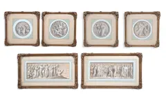 Six old testament scenes by Luigi Ademollo, Pen, grey ink and grey wash heightened with white on buff paper, sold Oct 2026