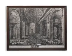 L'interno della basilica vaticana by Giuseppe Vasi, Engraving across two sheets, published in, sold Oct 2026