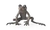 Golden toad ii by Sue White-oakes, 2009, Patinated bronze, bloodstone eyes, sold Oct 2026