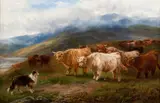 'In charge of the drove' by Henry Garland, oil on canvas, offered Oct 2014