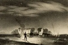 The Sentinel, Santa Fe Trail by Peter Hurd, Lithograph, sold Aug 2024