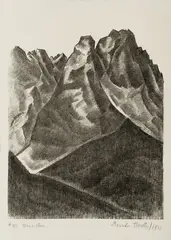 Waxenstein by Marsden Hartley, Lithograph, sold Aug 2024