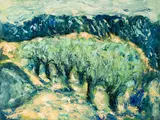Trees by Arthur DiMambro, 2011, Oil on panel, sold Aug 2024