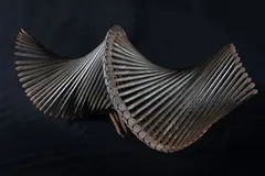 Untitled (Spiral) by John Bisbee, 1999, Welded nails, sold Aug 2024