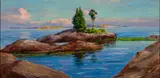 Cape Rosier by Will Hutchins, 1938, Oil on board, offered Aug 2024