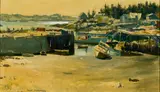 Harbor at Low Tide by Claude Montgomery, Oil on canvas, offered Aug 2024