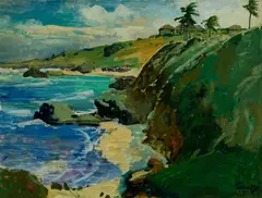 Caribbean Shore by Frederick Judd Waugh, 1920, Oil on panel, sold Aug 2024
