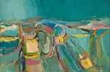 Rain by Bob Duncan, 1970, Oil on canvas, sold Aug 2024