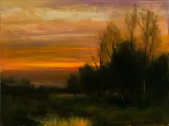 Into the Sunset by Dennis Sheehan, Oil on canvas, sold Aug 2024
