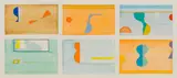 Six Panels by Panos Ghikas, Gouache on paper, sold Aug 2024