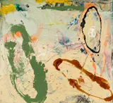 Loopy Rake by Tim Nichols, 2001, Acrylic and latex on canvas, sold Aug 2024