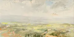Near Sienna by Eric Aho, 2005, Oil on canvas, sold Aug 2024