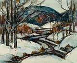 Winter Stream by William Lester Stevens, Watercolor on paper, sold Aug 2024