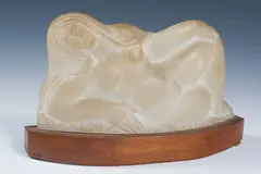 Reclining Woman by Robert Laurent, Carved alabaster, offered Apr 2023