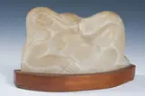 Reclining Woman by Robert Laurent, Carved alabaster, offered Apr 2023