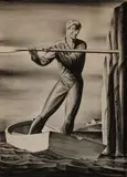 The Boatman by Rockwell Kent, Lithograph on paper, offered Aug 2022