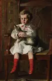Child with Cat by Ellen Emmet Rand, Oil on canvas, offered Aug 2022