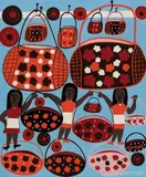 Baskets and Bags by Amos Ferguson, Enamel on paperboard laid to masonite, offered Aug 2022