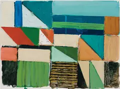 China Lake Series, Maine by Irving B. Haynes, 2003, Acrylic on paper, offered Aug 2022