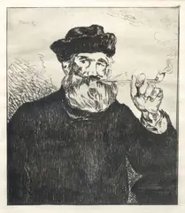 Le Fuemer (The Smoker) by Edouard Manet, Etching, offered Mar 2022