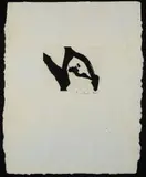 Calligraphic Study II, 1976 Aquatint and etching on paper, framed by Robert Motherwell, Ink signed, offered Aug 2021
