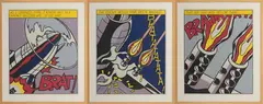 Triptych: , As I Opened Fire by Roy Lichtenstein, 1964, Lithograph on paper, offered Aug 2021
