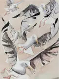Seagulls by James Fitzgerald, Oil and watercolor on paper, offered Aug 2021