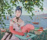Beachside Portrait by Suzanne Eisendieck, Oil on canvas, offered Aug 2021