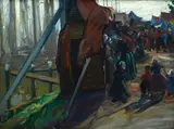 Dutch Fair by Charles Herbert Woodbury, c. 1890, Oil on canvas, offered Aug 2021
