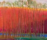 Blue Runs Through It by Wolf Kahn, 2004, Oil on linen, offered Aug 2021