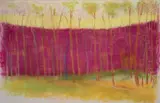 View in Magenta by Wolf Kahn, Pastel on paper, offered Aug 2021