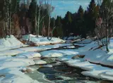 Winter River by Aldro Thompson Hibbard, Oil on board, offered Aug 2021